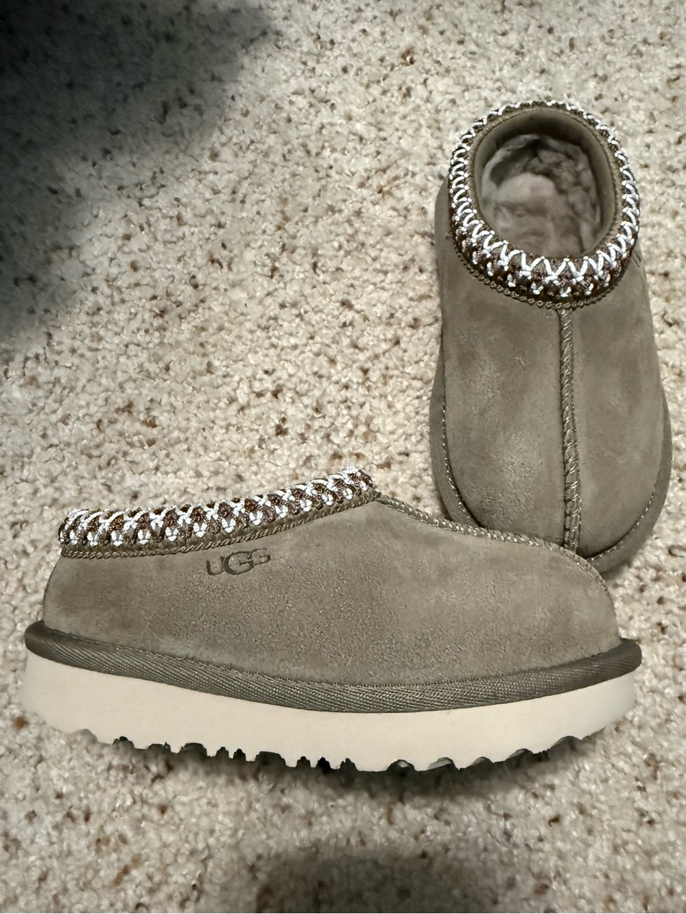 UGG Kids Slip-On Suede Slippers in Antilope